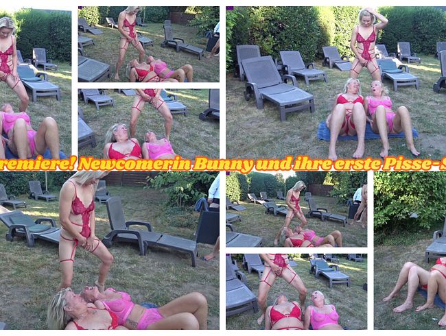 Mega Premiere! Newcomerin Bunny und ihre erste Pisse-Session!
