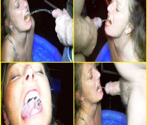 Schlucknutte!Erst gabs Pisse dann Sperma!