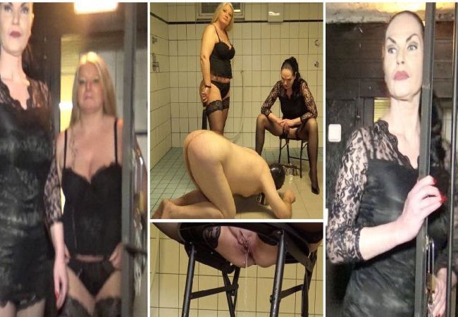 Extrem Spanking und füttern eines Sklaven, mit Pisse-Hundefutter-Mix!