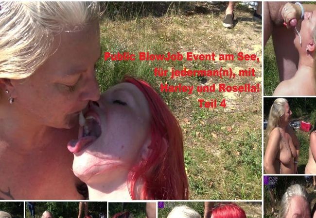 Public BlowJob Event am See, für jederman(n), mit Harley und Rosella! Teil 4